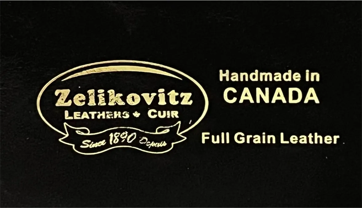 1.25"(32mm) Black Full Grain Leather Belt Handmade in Canada by Zelikovitz