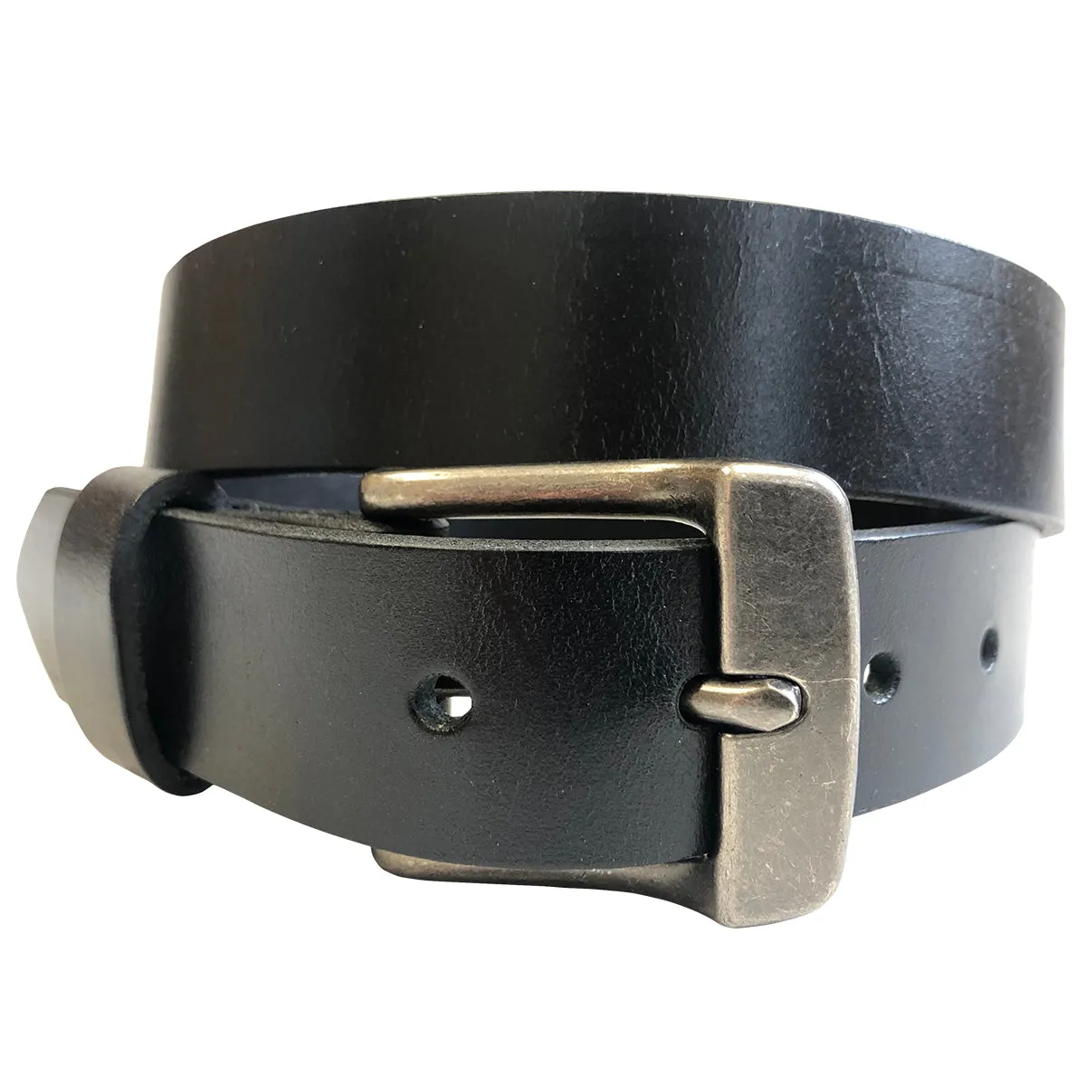 1.25"(32mm) Black Full Grain Leather Belt Handmade in Canada by Zelikovitz