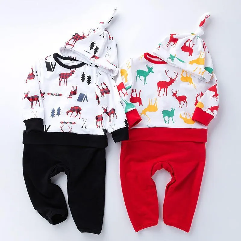 2-piece Cartoon Jumpsuits and Hat Sets for Baby