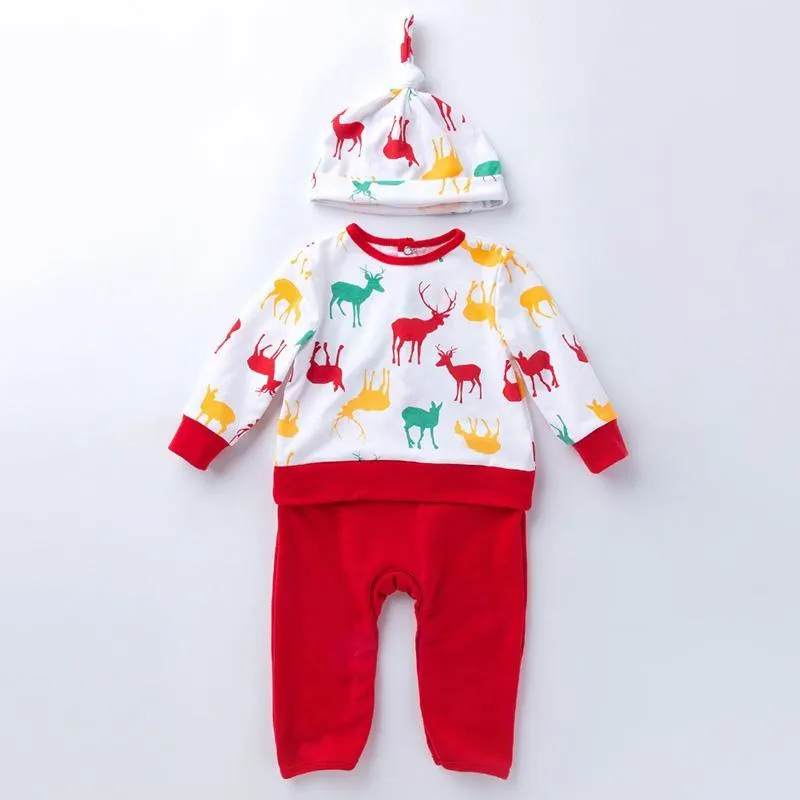 2-piece Cartoon Jumpsuits and Hat Sets for Baby