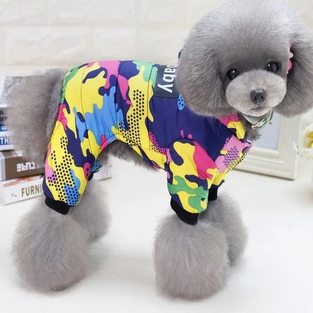 2019 Pet Dog Clothes Winter Warm Dog Windproof Coat Thicken Pet Clothing For Dogs Costume Jumpsuit Hoodies Jacket Pet Supplies