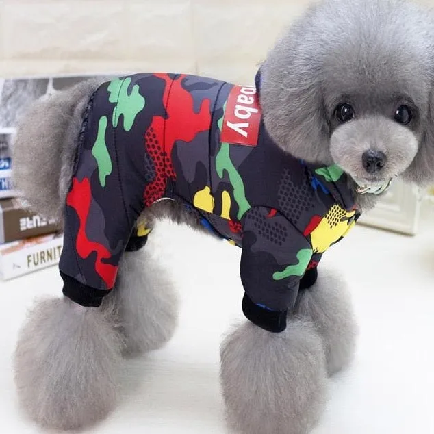 2019 Pet Dog Clothes Winter Warm Dog Windproof Coat Thicken Pet Clothing For Dogs Costume Jumpsuit Hoodies Jacket Pet Supplies