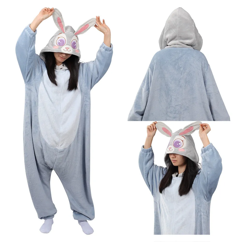 2022 Judy Hopps Cosplay Costume Jumpsuit Pajamas Sleepwear Halloween Carnival Suit