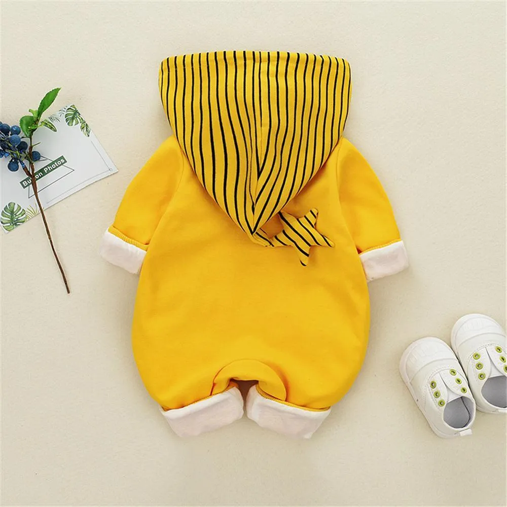 3D Design Star Hooded Jumpsuit for Baby