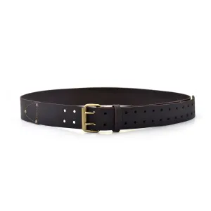 74053 - 2 Inch Wide - Extra Long - Work Belt in Oiled Leather in Dark Brown | Style n Craft