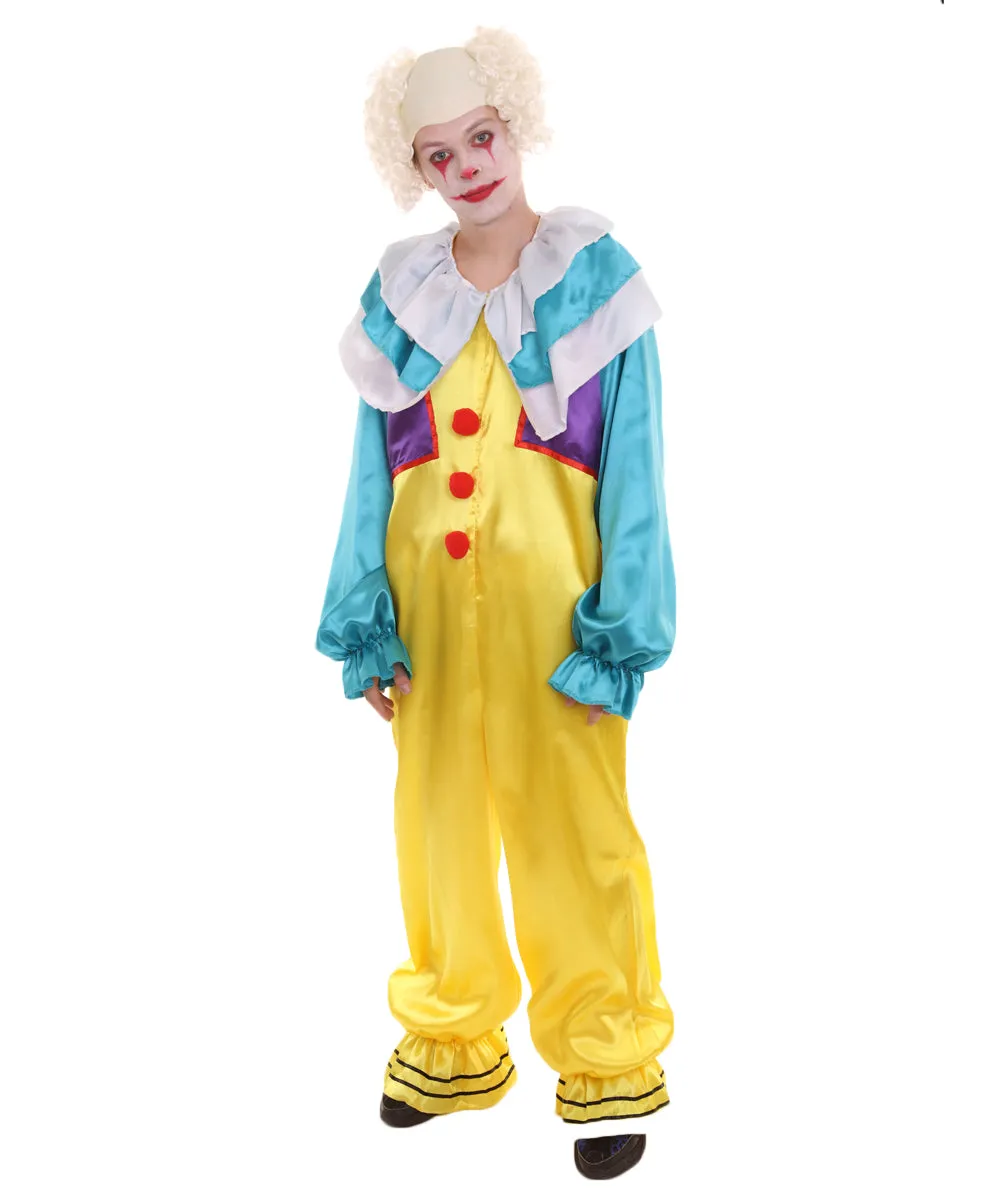 Adult Men's Scary Movie Clown Jumpsuit Costume , Yellow Cosplay  Costume