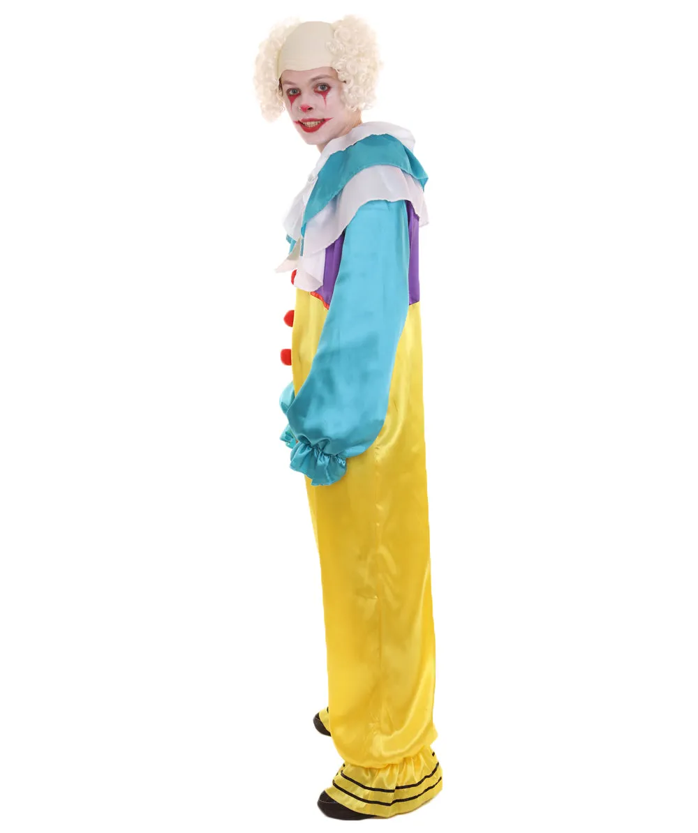 Adult Men's Scary Movie Clown Jumpsuit Costume , Yellow Cosplay  Costume