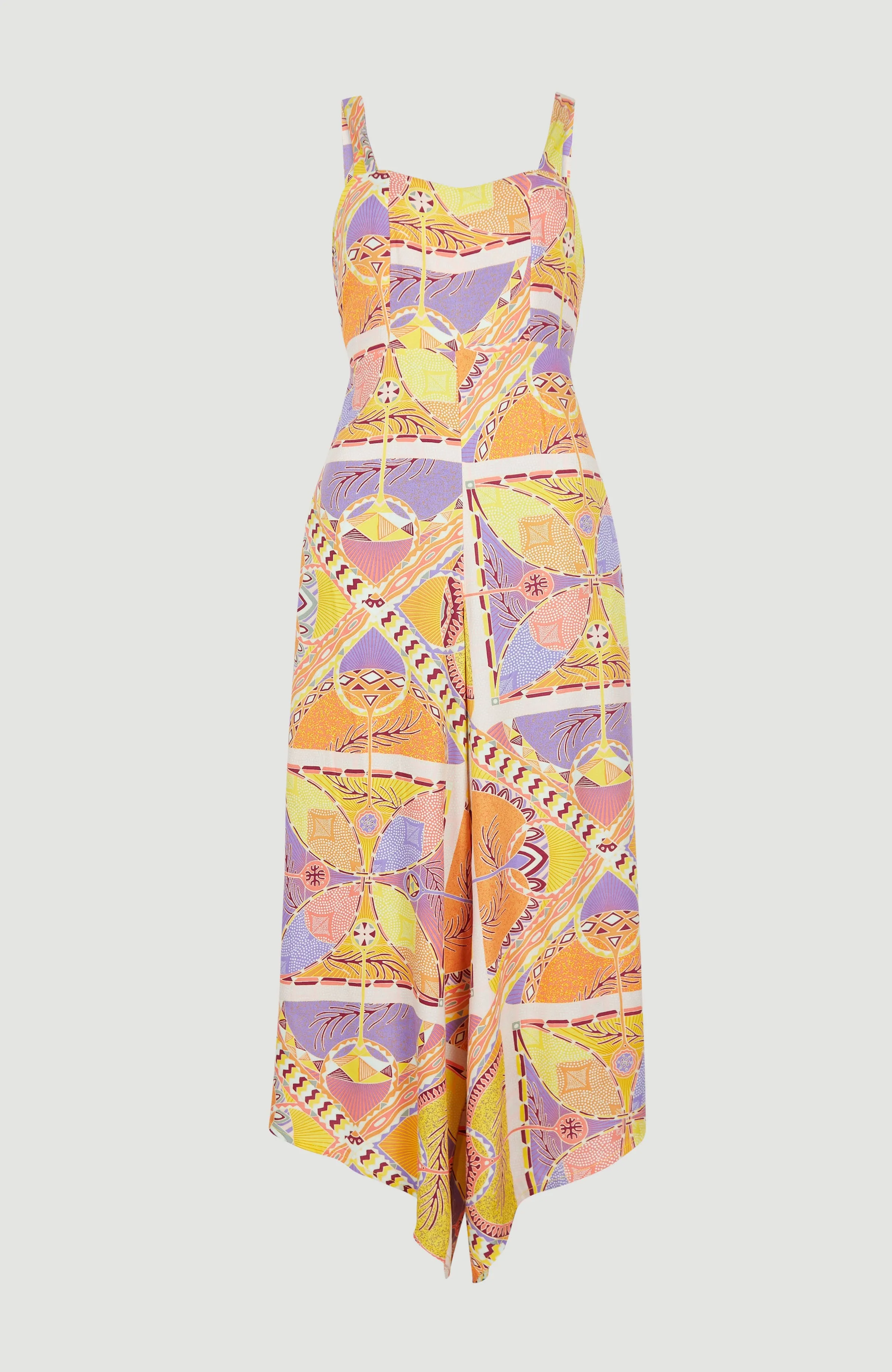 Alba Jumpsuit | Yellow Scarf Print