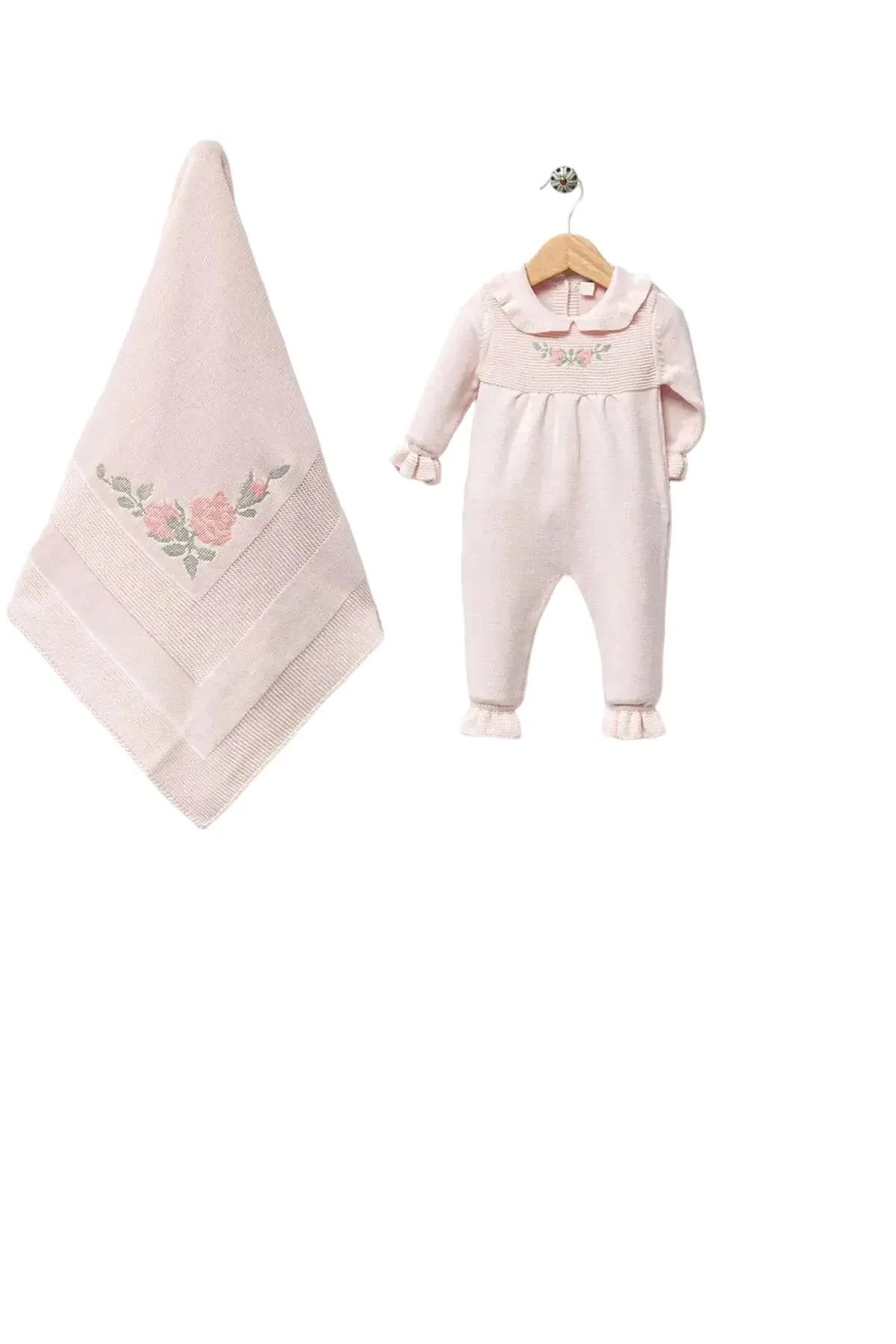 Alicia Pink Newborn Knitwear Coming Home Set (5 Pcs)