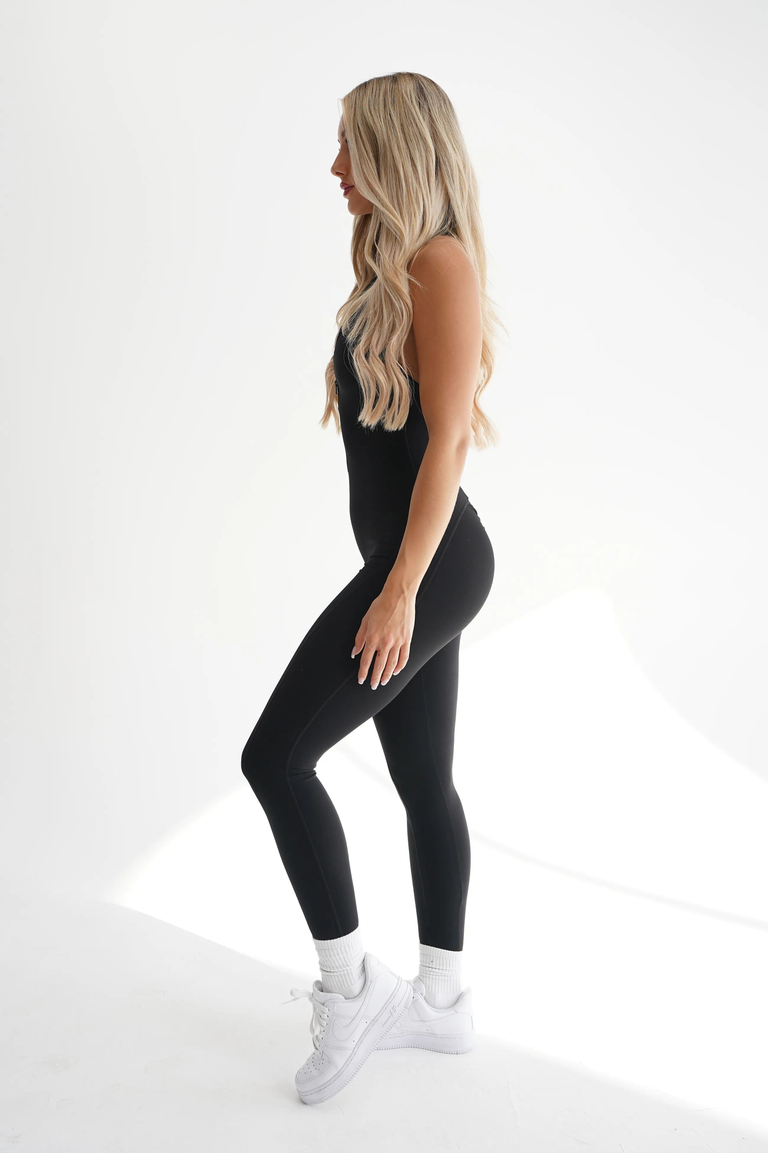 ALLURE LONG JUMPSUIT - BLACK