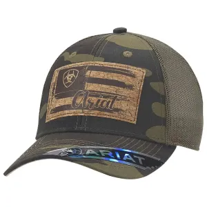 ARIAT Camo Cork Patch (Camo/Green) - Trucker Cap