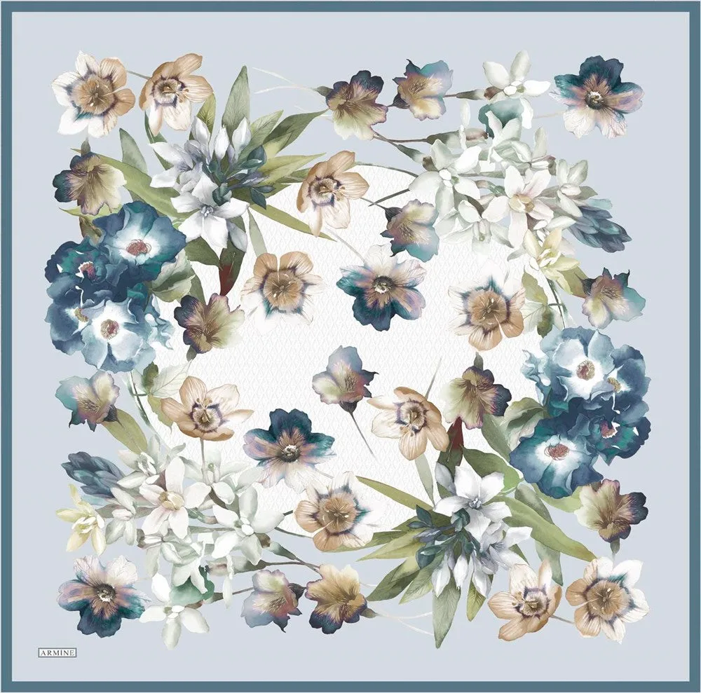 Armine Anna Dolce Floral Silk Scarf No 33