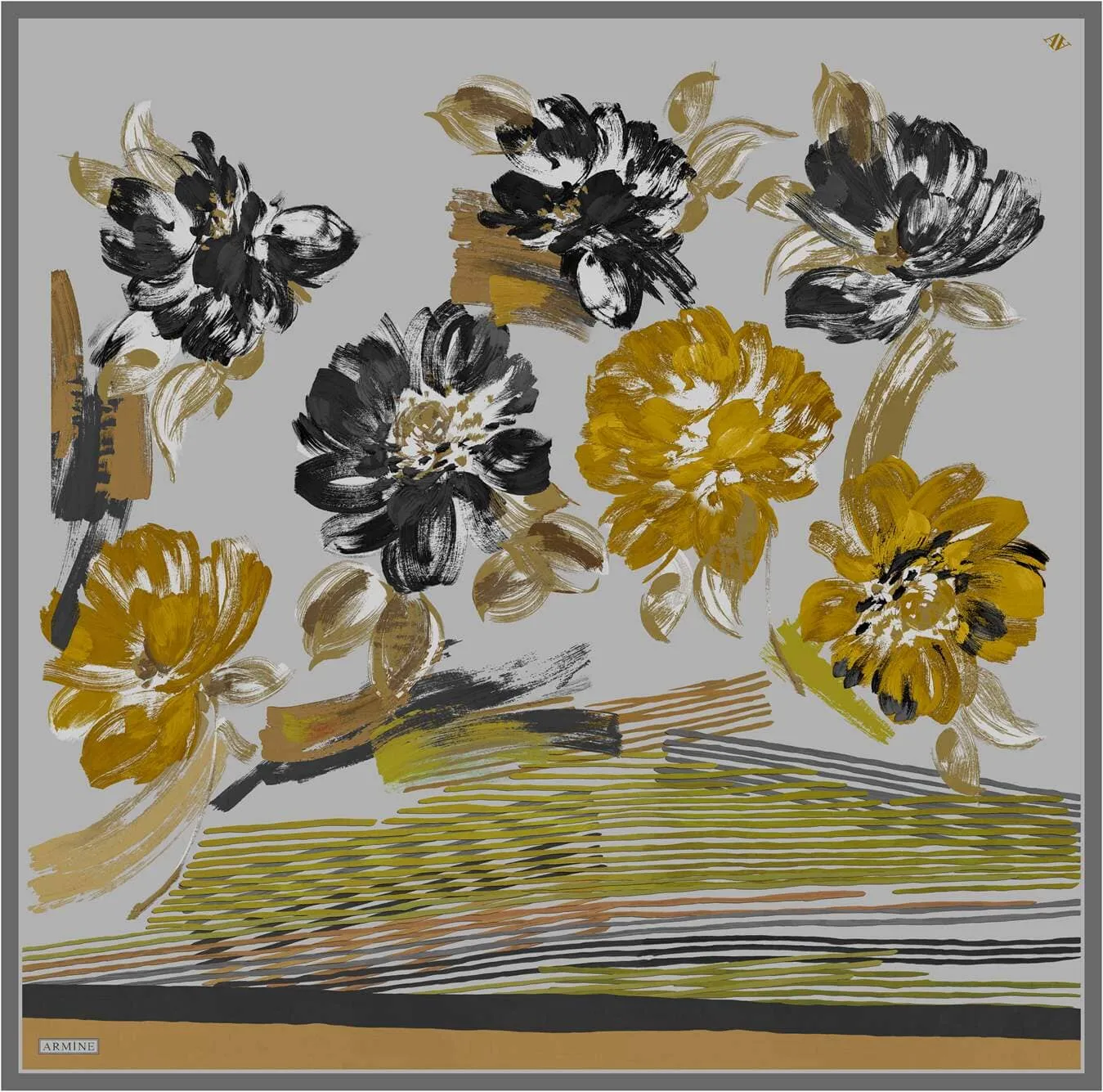 Armine Estelle Floral Silk Scarf #52