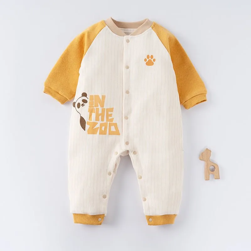 Baby's Panda in The Zoo Print Design Jumpsuit (3 Colors)