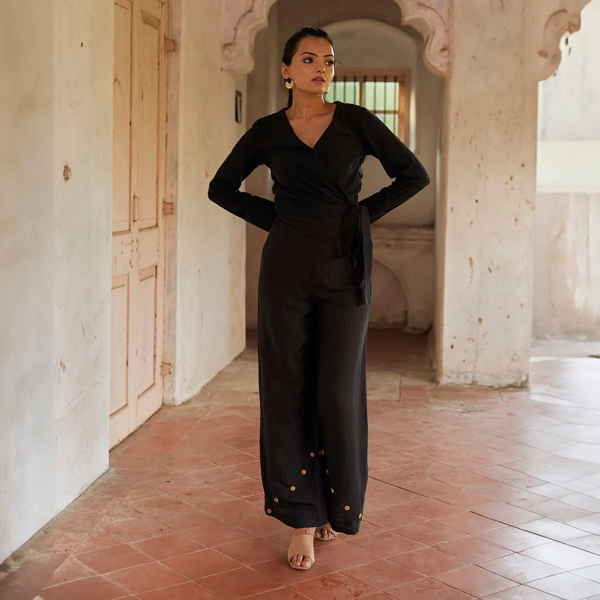 Black Jumpsuit for Women | Kala Cotton & Bamboo Hemp