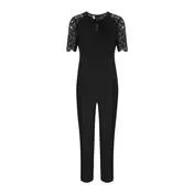 Black Lace Sleeve Jumpsuit