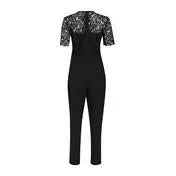 Black Lace Sleeve Jumpsuit