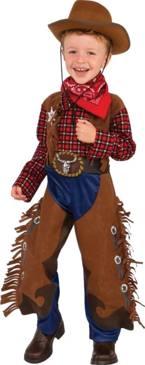 Cowboy Little Wrangler Deluxe Costume for Toddlers and Children