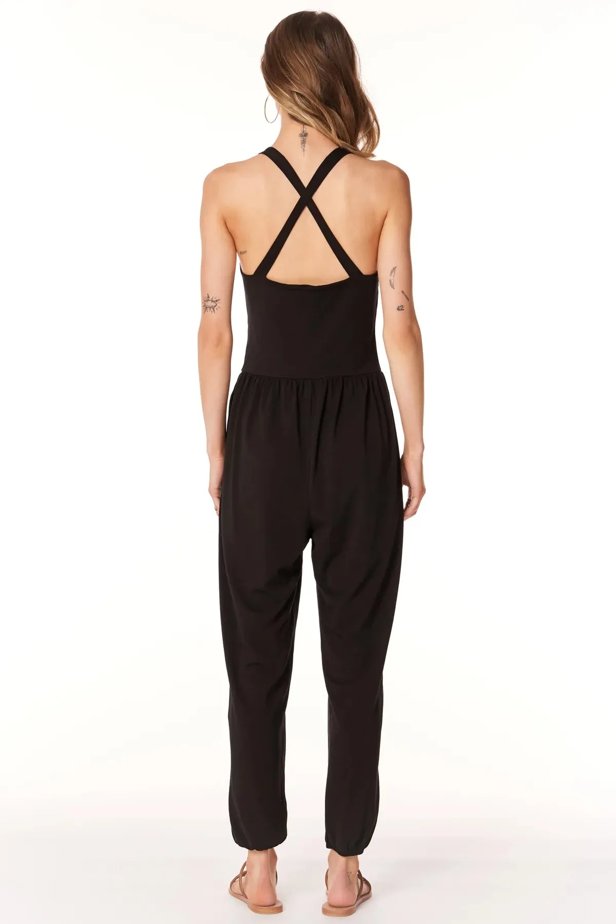 Cross Back Tank Jumpsuit