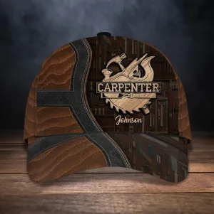 Customized Carpenter Hat for Dad's Birth's Day Gift, Carpenter 3D Cap All Over Printed