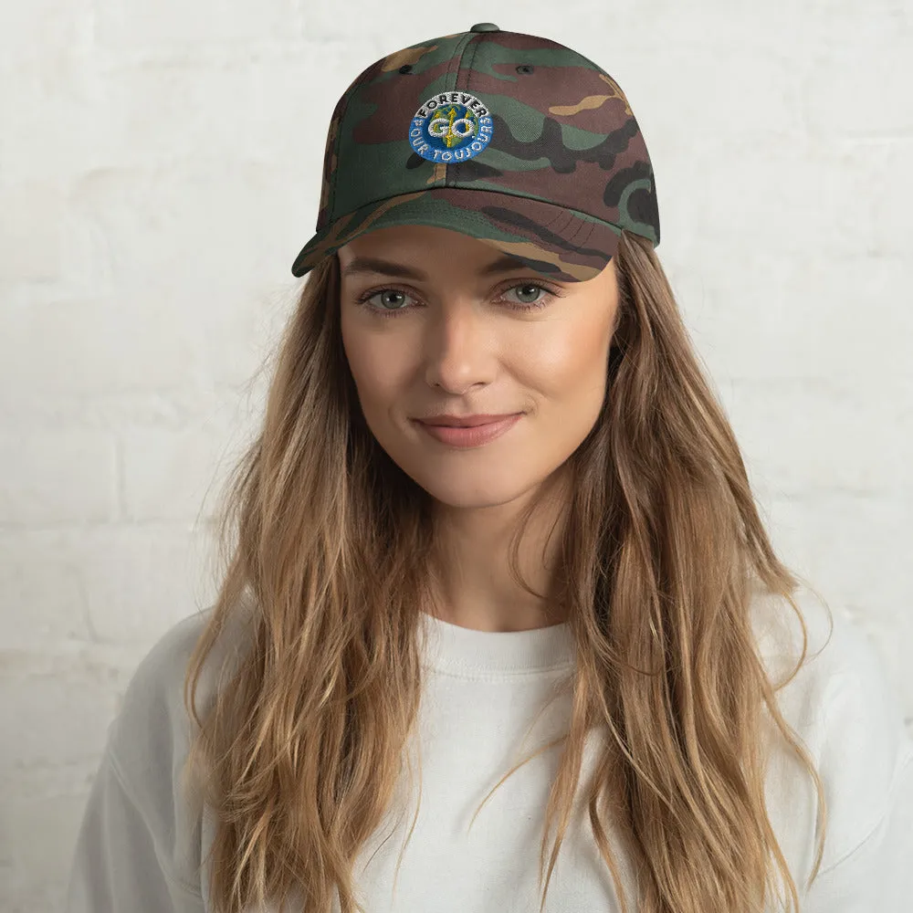 Dad hat  - Comfy Unisex hats with adjustable strap - Featuring Forever GO Embroidery Patch