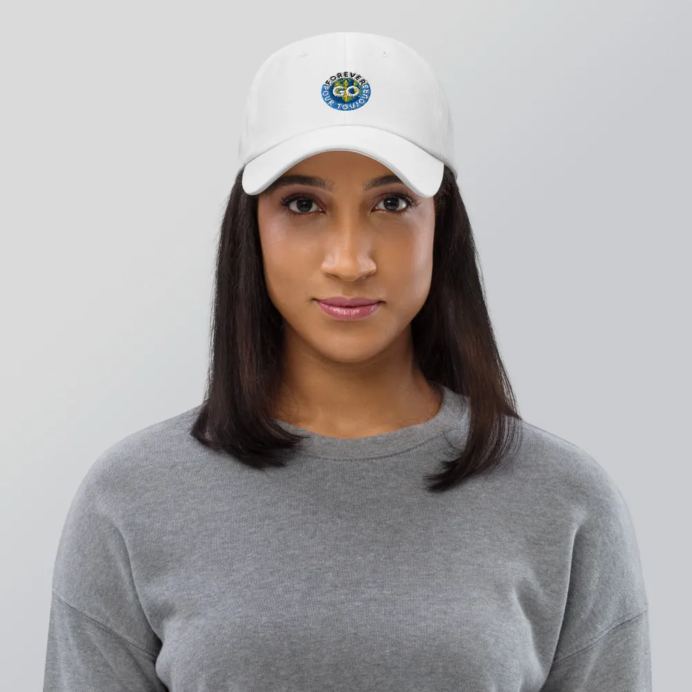 Dad hat  - Comfy Unisex hats with adjustable strap - Featuring Forever GO Embroidery Patch