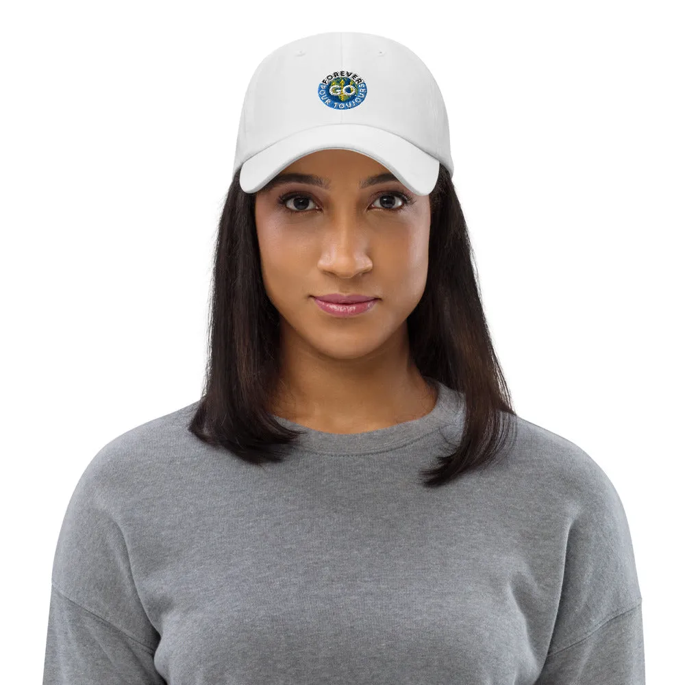 Dad hat  - Comfy Unisex hats with adjustable strap - Featuring Forever GO Embroidery Patch