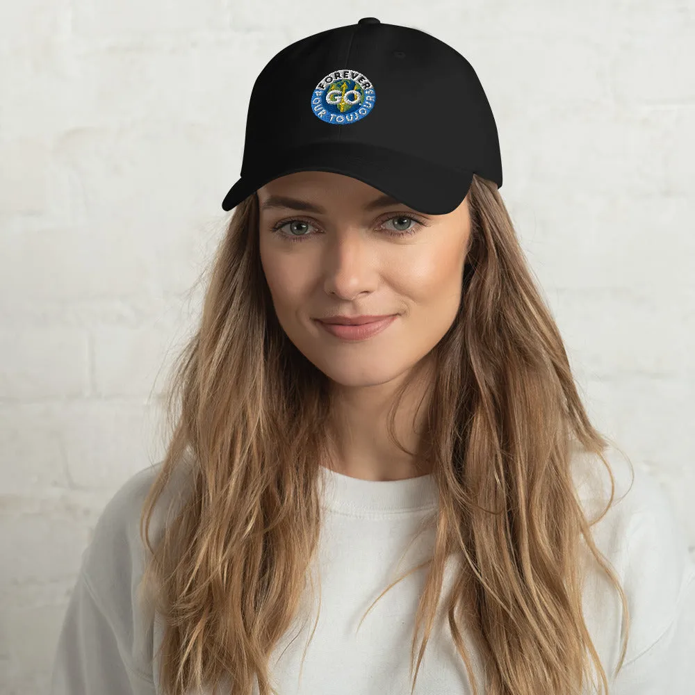 Dad hat  - Comfy Unisex hats with adjustable strap - Featuring Forever GO Embroidery Patch