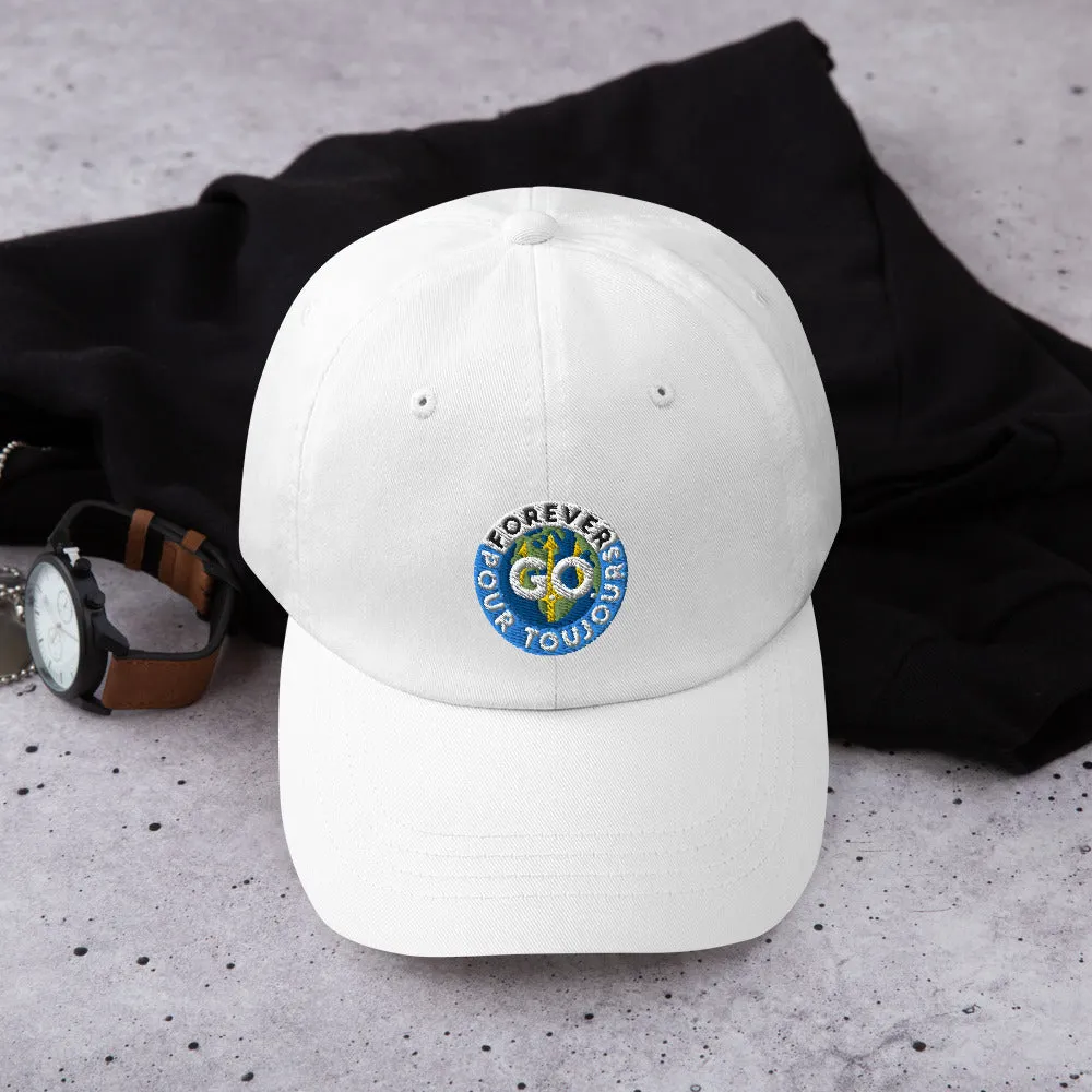 Dad hat  - Comfy Unisex hats with adjustable strap - Featuring Forever GO Embroidery Patch