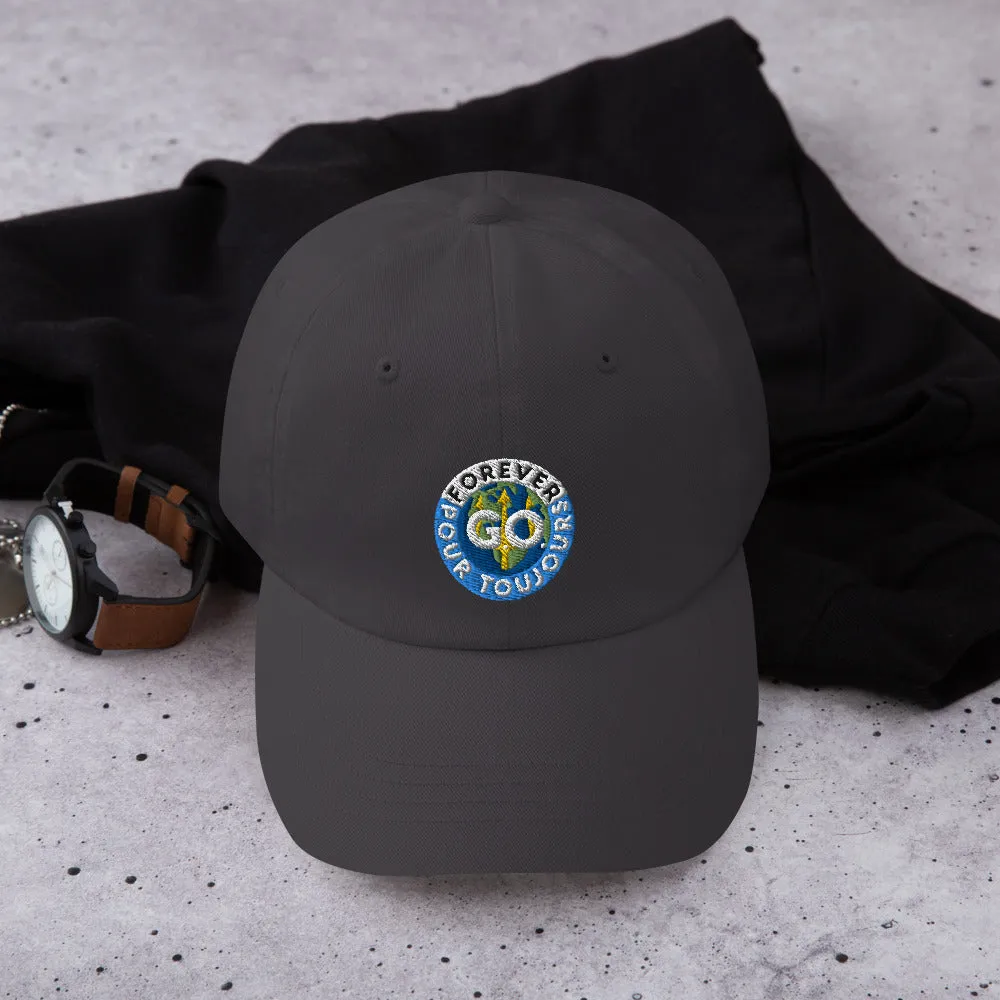 Dad hat  - Comfy Unisex hats with adjustable strap - Featuring Forever GO Embroidery Patch