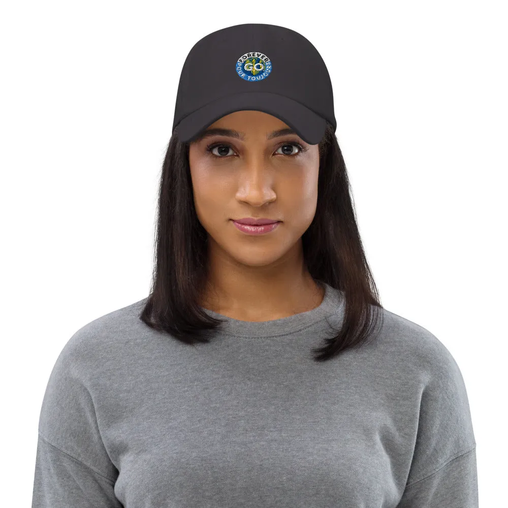 Dad hat  - Comfy Unisex hats with adjustable strap - Featuring Forever GO Embroidery Patch