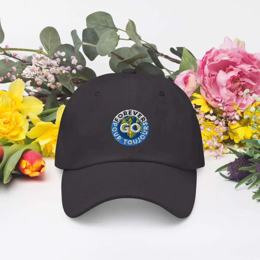 Dad hat  - Comfy Unisex hats with adjustable strap - Featuring Forever GO Embroidery Patch