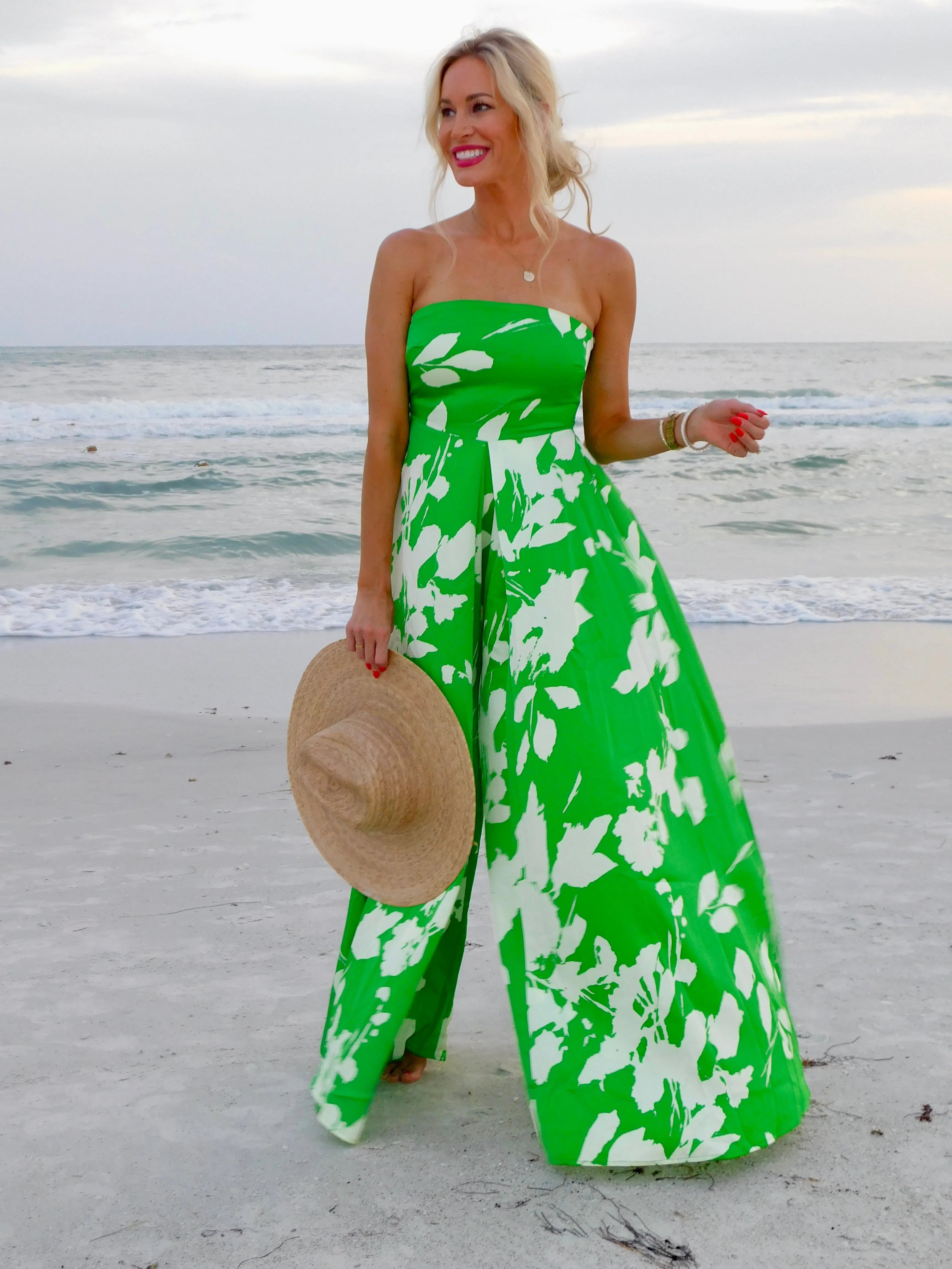 Dahlia Strapless Wide Leg Jumpsuit