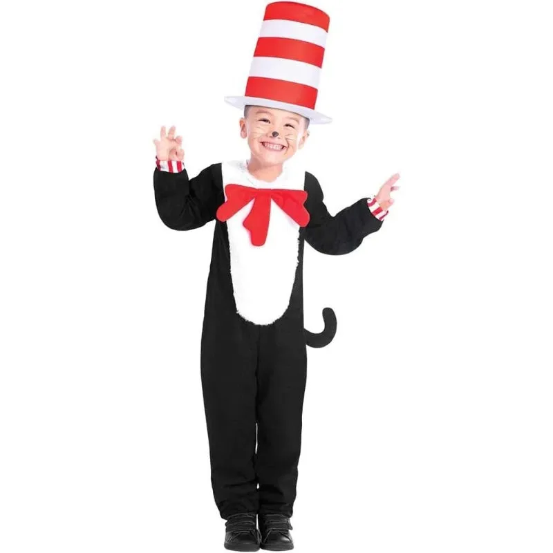 Dr Seuss The Cat in the Hat Jumpsuit Costume