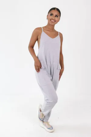 Early Bird Jumpsuit - Heather Grey