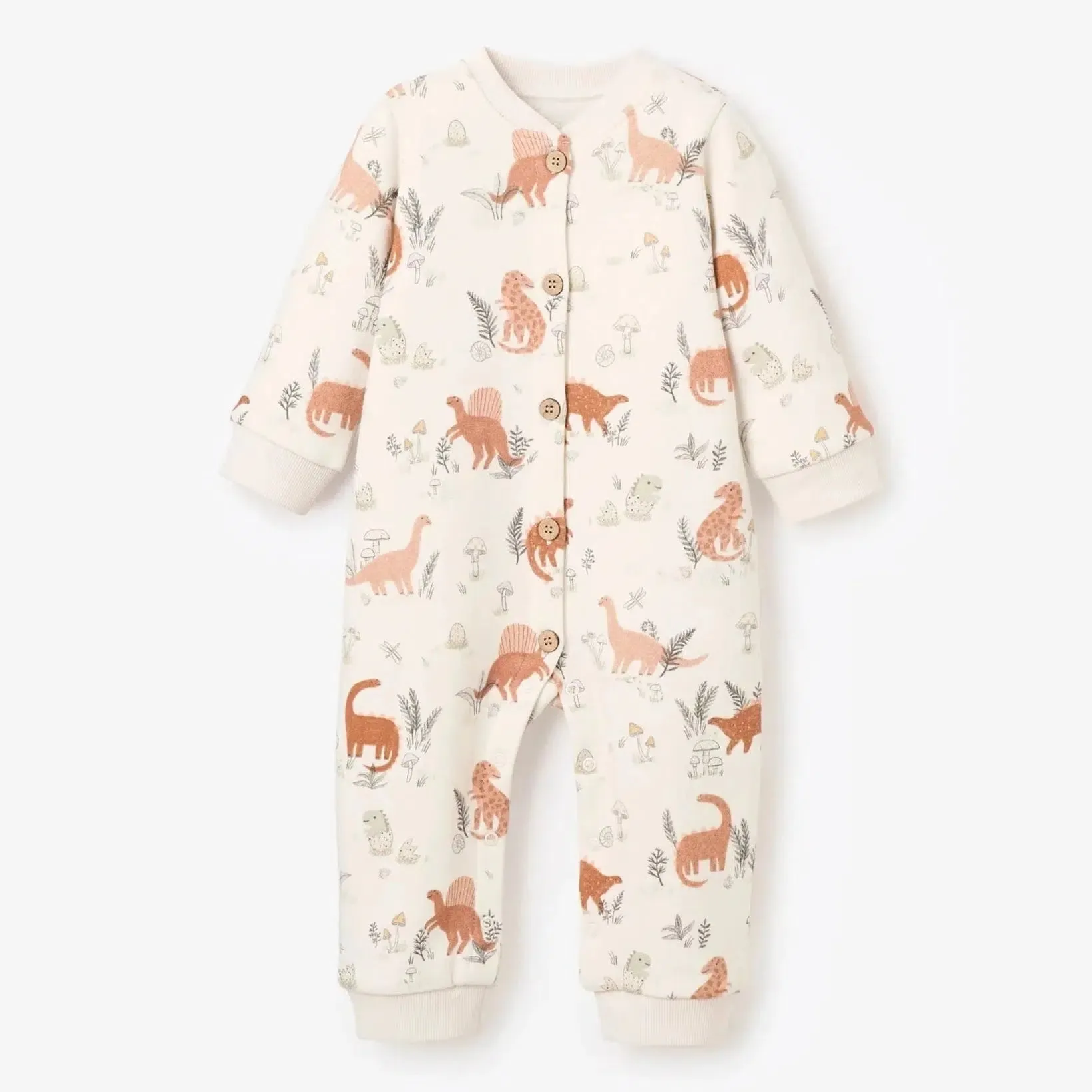 Elegant Baby - Organic Fleece Jumpsuit - Dinosaur Family