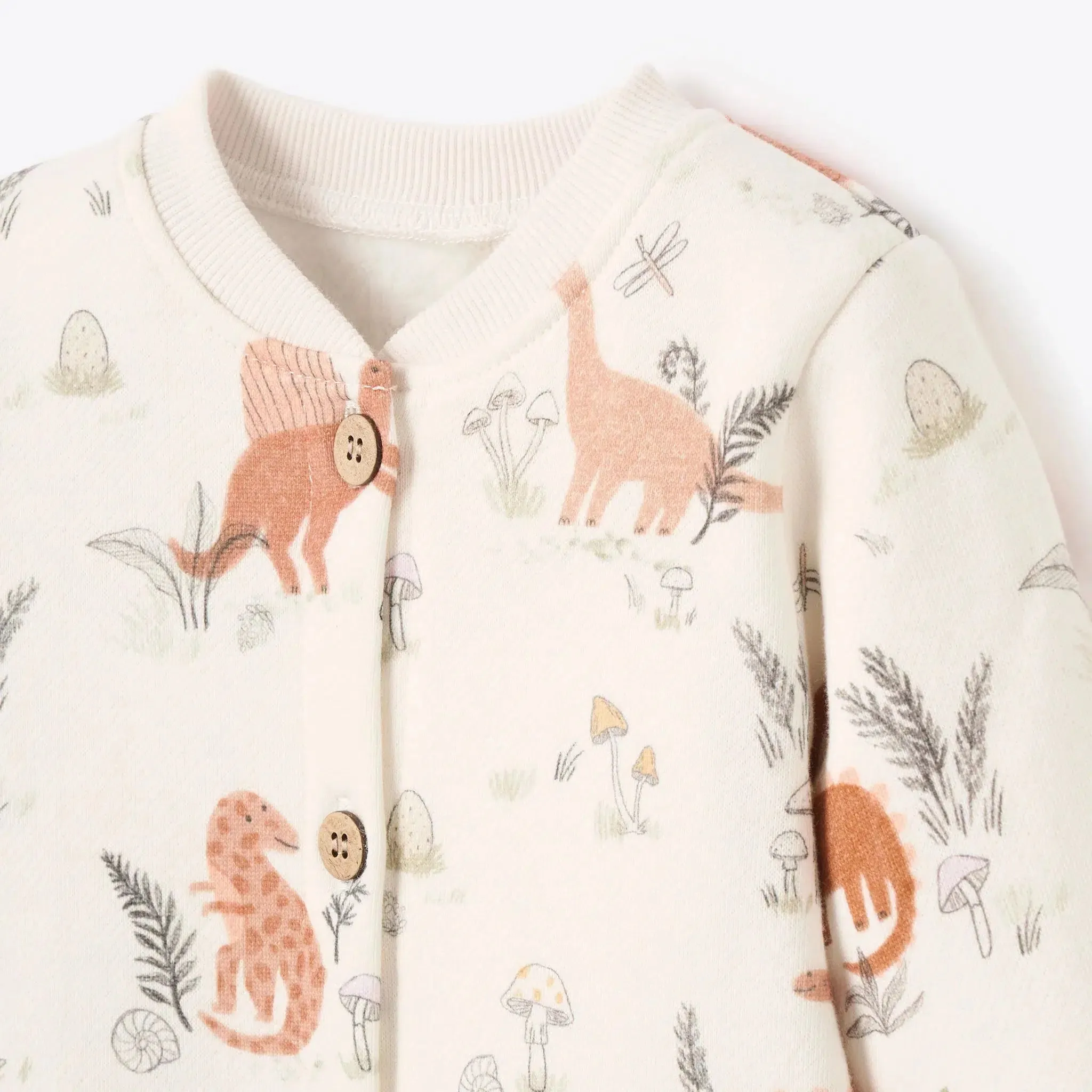 Elegant Baby - Organic Fleece Jumpsuit - Dinosaur Family