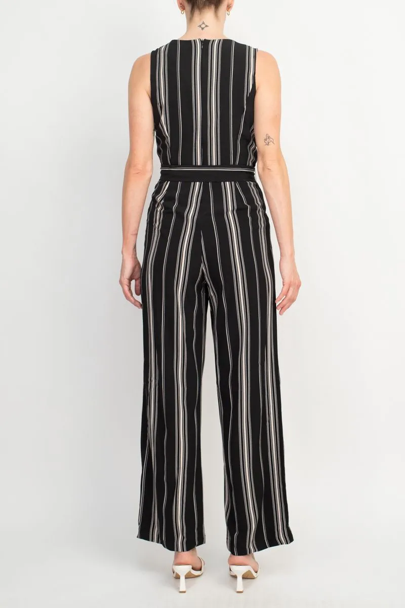 Emma & MIchele Striped Sleeveless Jumpsuit