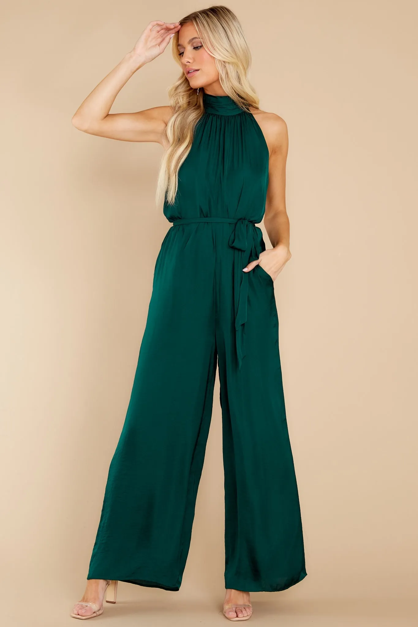 Fancy Fantasies Hunter Green Jumpsuit