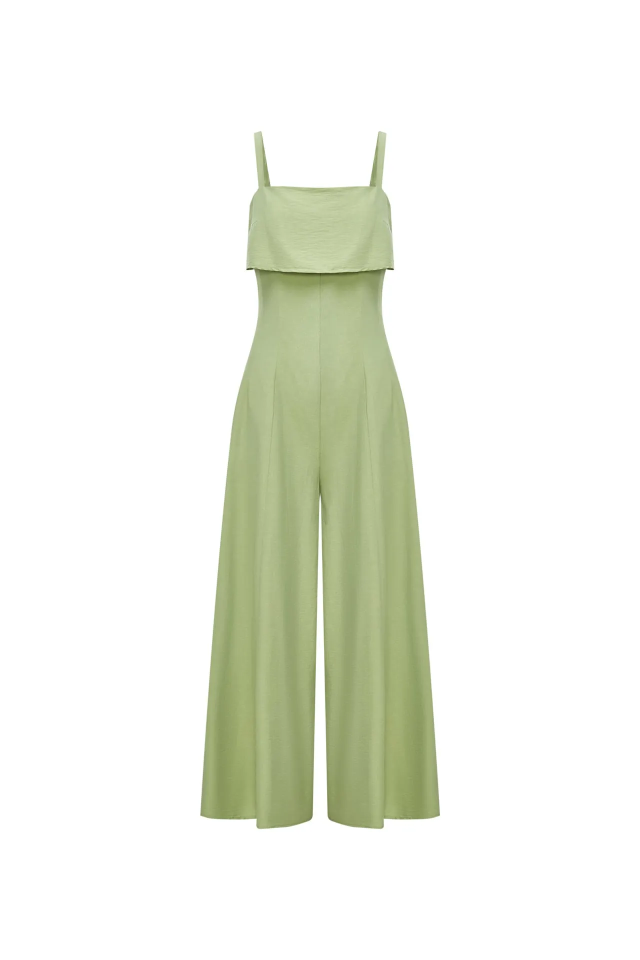 Flare Jumpsuit with Adjustable Straps