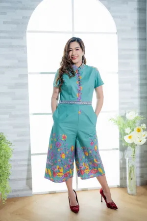 Flower Peranakan Batik Jumpsuit