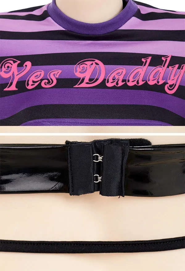 Gothic Yes Daddy Striped Set