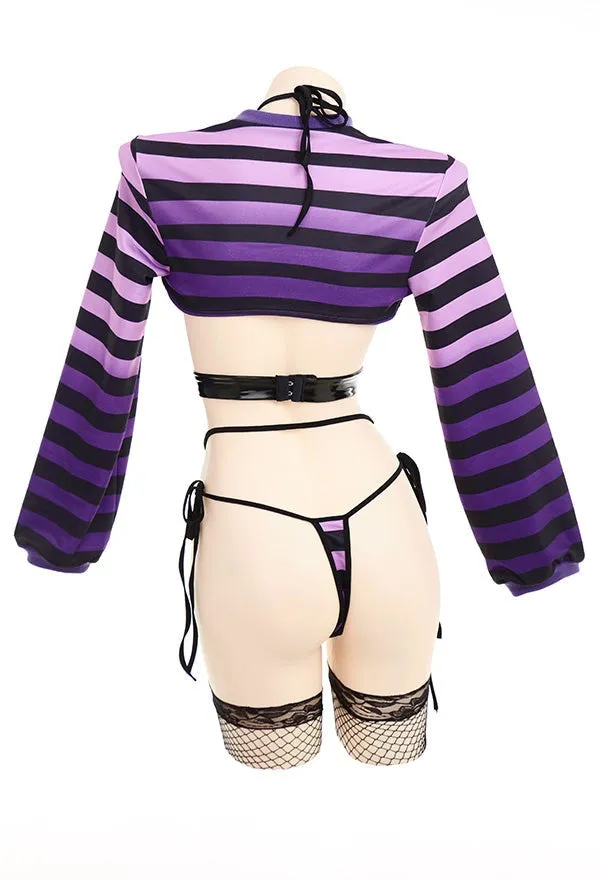 Gothic Yes Daddy Striped Set