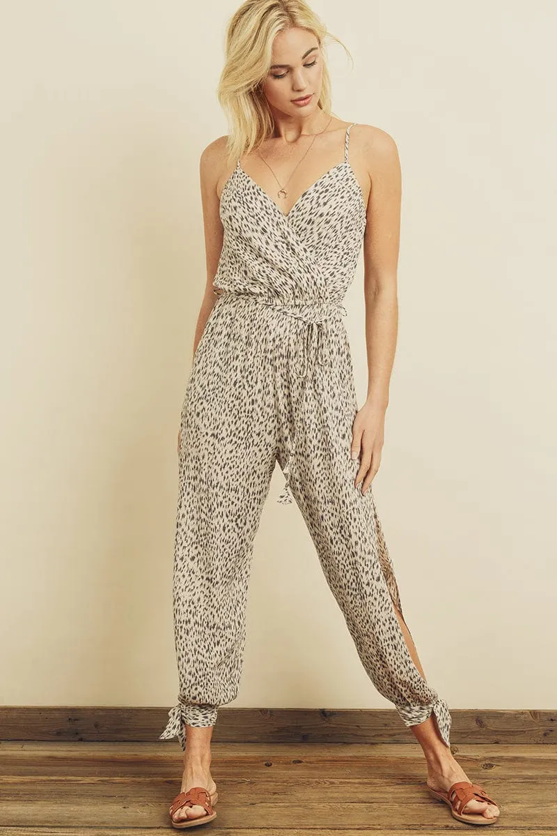 Island Vibes Surplice Jumpsuit