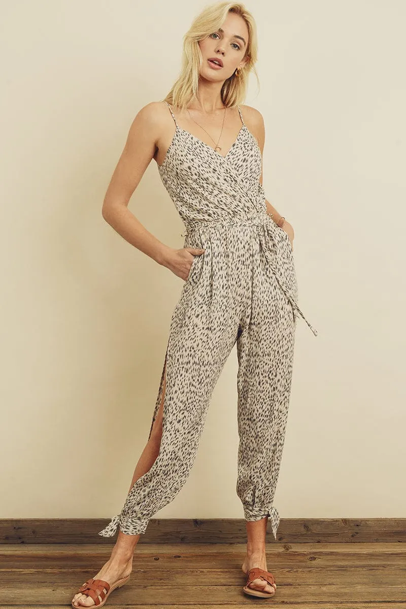 Island Vibes Surplice Jumpsuit