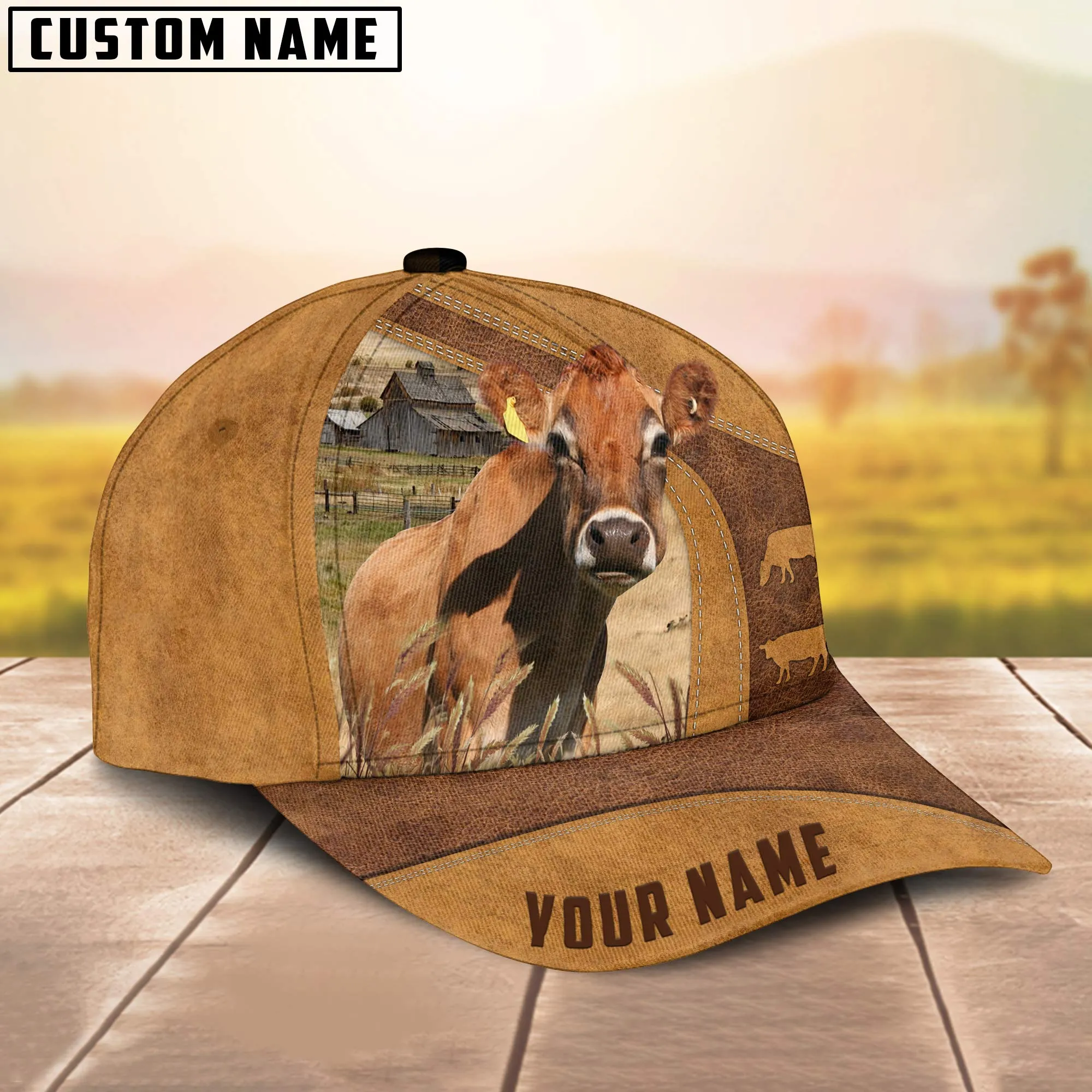 Jersey Cow No Horns Custom Name Cap, Cattle Hat, Farm Baseball Hat, Cap Hat For Farmer Farm Lover