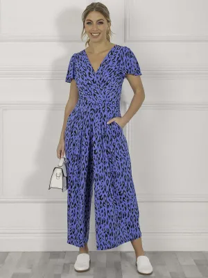 Jolie Moi Sandra Jumpsuit, Blue Animal