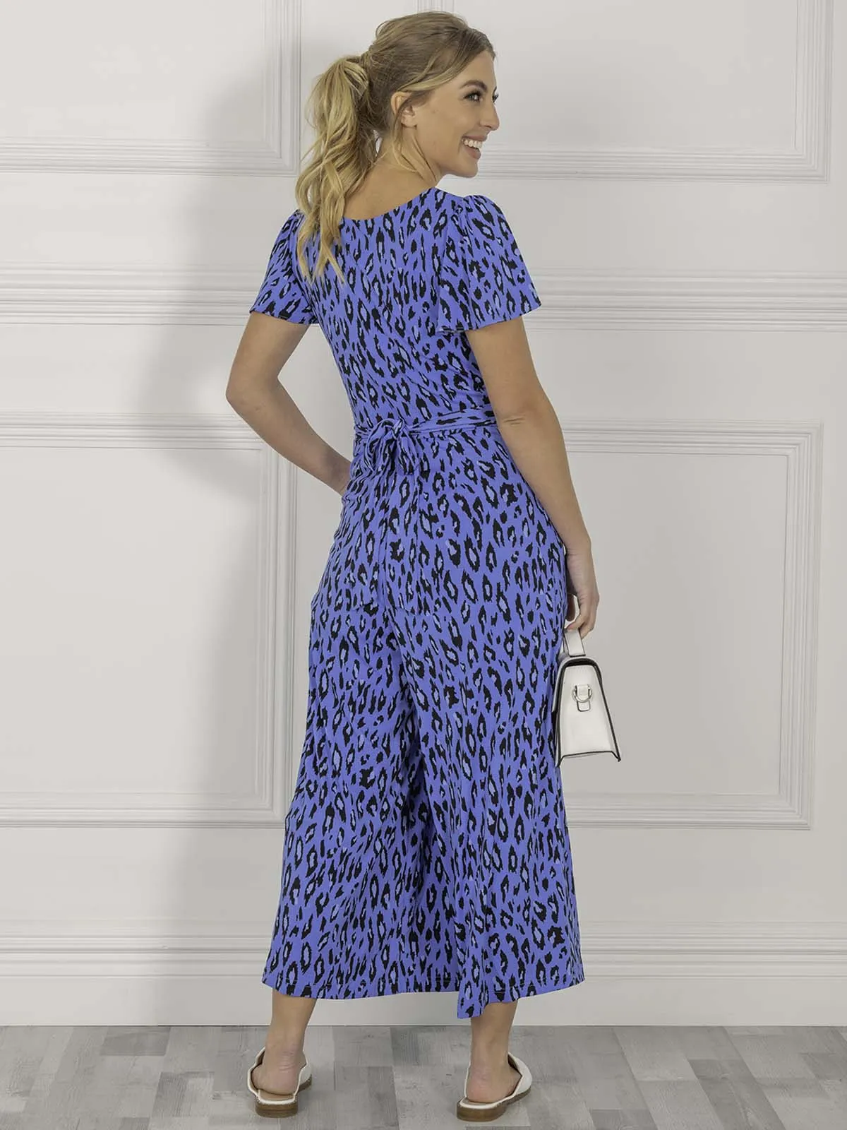 Jolie Moi Sandra Jumpsuit, Blue Animal