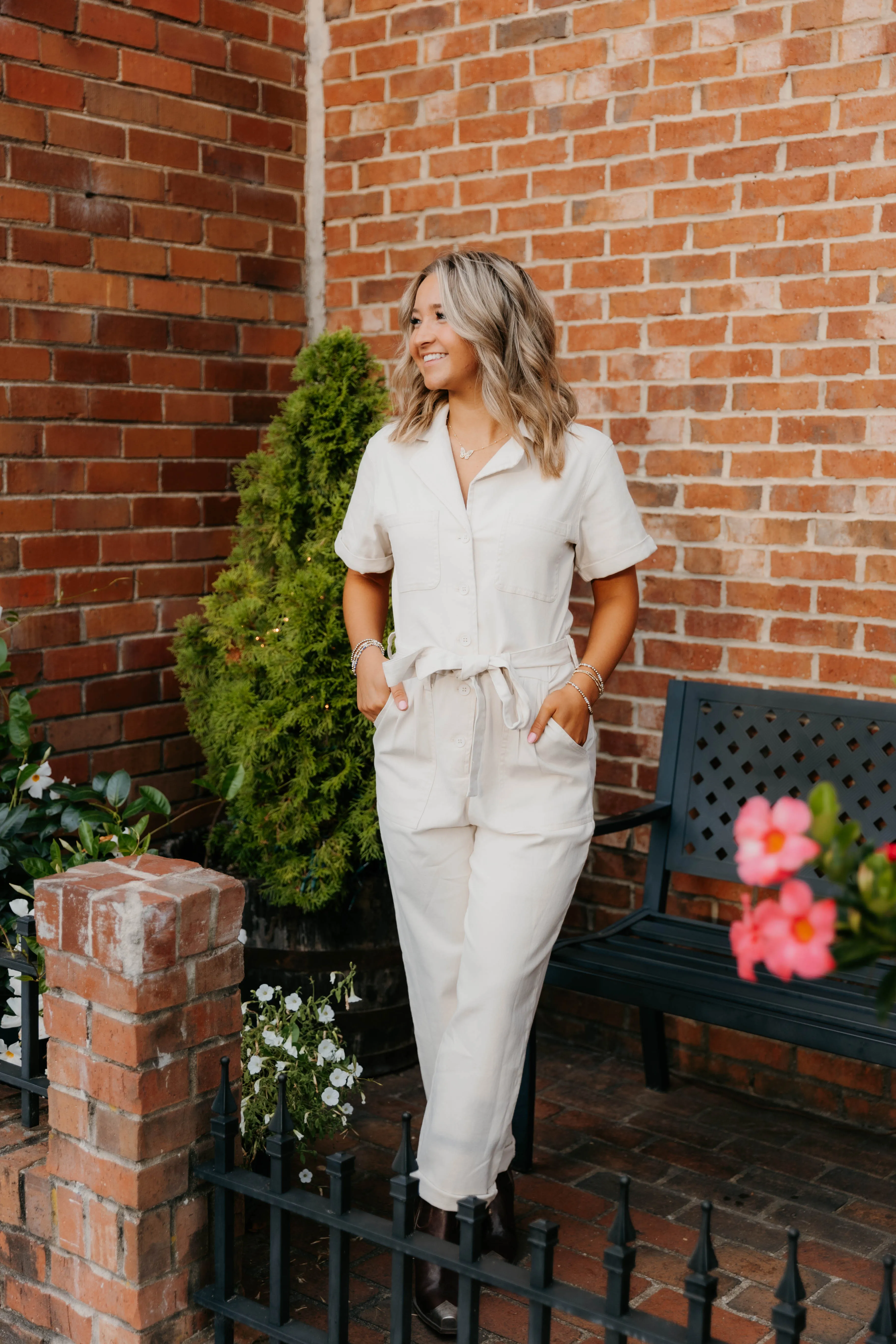 Juniper Short Sleeve Washed Jumpsuit