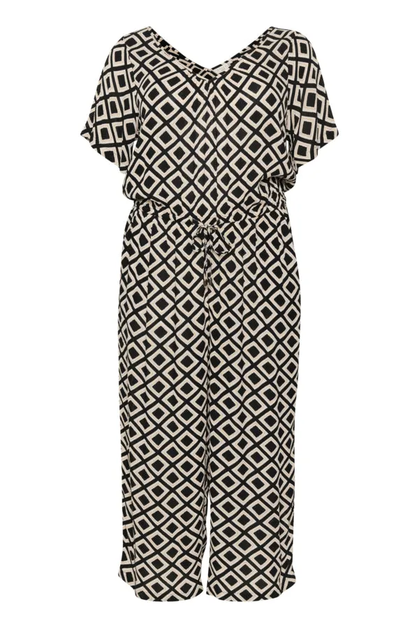 Kaffe Curve Ami Jumpsuit in Diamond Print